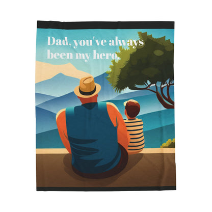 Fathers Day Dad, you've always been my hero Blanket